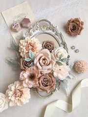 Roses Artificial Flowers Nude Fake Flower for DIY Wedding Nude Fake Flowers