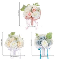 Captivating Bridesmaids Handheld Flowers Realistic Rose Bouquet for Entourages