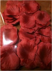 100 pcs peach cherry rose petal for wedding birthday party decoration