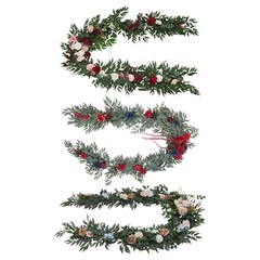 3-Style Artificial Floral Garland, for Wedding Decoration, Artificial Flower