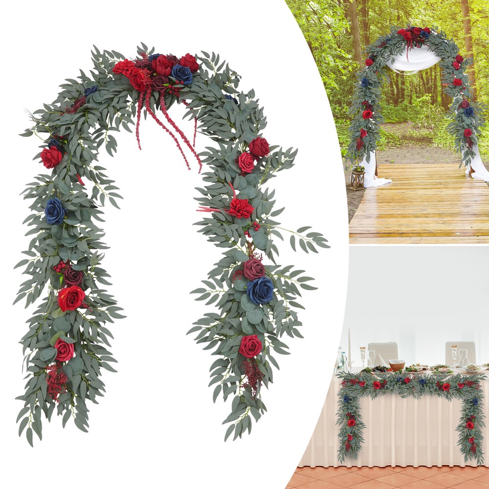 3-Style Artificial Floral Garland, for Wedding Decoration, Artificial Flower