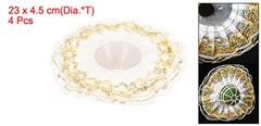 4Pcs Lace Bouquet Collar DIY Decoration Wedding Bridal Bouquet Holder Gold Tone