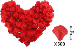 500 Pieces Artificial Roses Petals Silk Flower Petals Rose Petals Confetti for V
