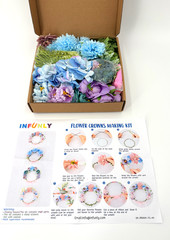 4 Crown DIY Flower Crowns Making Kit Handmade Floral Supplies included-NEW