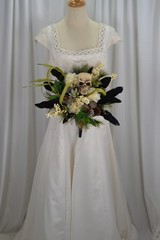 Gothic Garden Skull Boho Faux Silk Wedding Bouquet