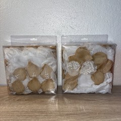 2 Of Studio His & Hers White & Beige Rose Petals 300 Count Wedding Farmhouse NIB