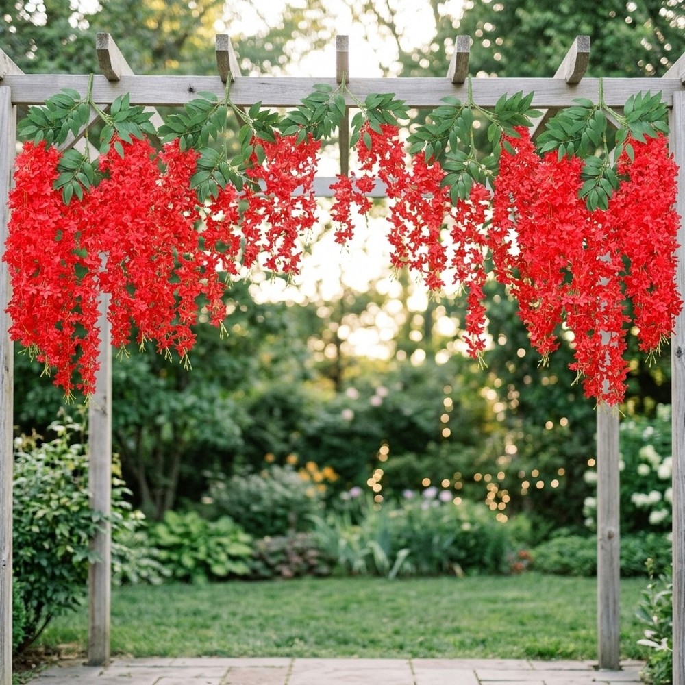 Artificial Flowers for Outdoors, Super Dense Blossoming Climber Flower Vines