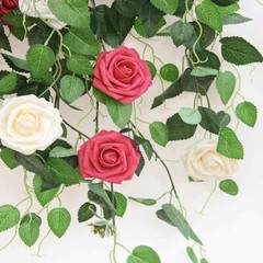 50/25 white Artificial Flower Real Looking Foam Roses Decoration DIY for Wedding