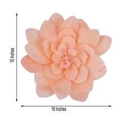 8 pcs 16″ Blush Artificial Daisy Flowers for Wall Backdrop Party Wedding Craft
