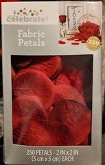 250pc Fabric Red Flower Petals