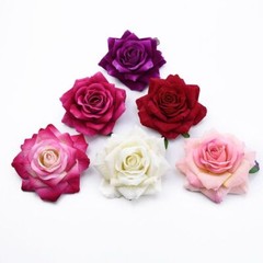 50pcs 10CM Big Artificial Rose Flower Christmas Decor Wedding Bridal Accessories
