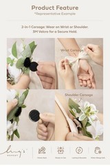 2Pcs Wedding Shoulder Corsage Artificial Flowers, Girl/Mother Homecoming/Prom Co