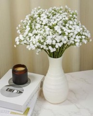 24Pcs Babys Breath Artificial Flowers Bulk, 11inch Fake 24PCS Attractive White