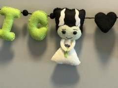 Bride Of Frankenstein/ Wedding / Shower / Gift / Frankenstein / Garland