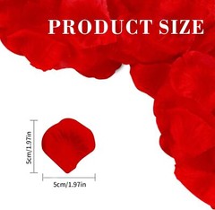 1200PCS Rose Petals for Bedroom -Artificial Roses Red Petal- Marry Me, Valentine