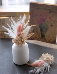 Miniature Dried Flower Bouquet (Pack of 6), Small Dried Pampas Grass, Small D…