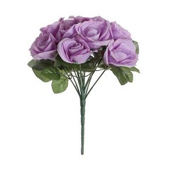 LAVENDER 12″ tall Velvet Roses ARTIFICIAL FLOWERS Bouquet Party Decorations