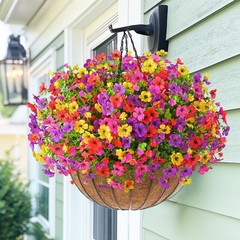 14 Bundle UV Resistant Artificial Outdoor Flowers Realistic Faux Planter Porch