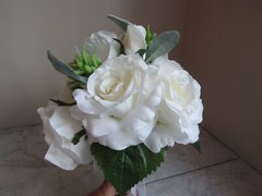 Rose/Succulent Bridal Wedding Bouquet Artificial Silk Flower Decor