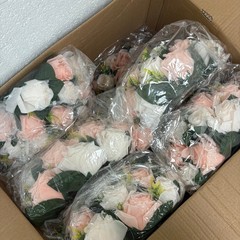 Set-of-10 Flower Balls for Wedding Centerpieces, 12 inch Diameter Fake Flower