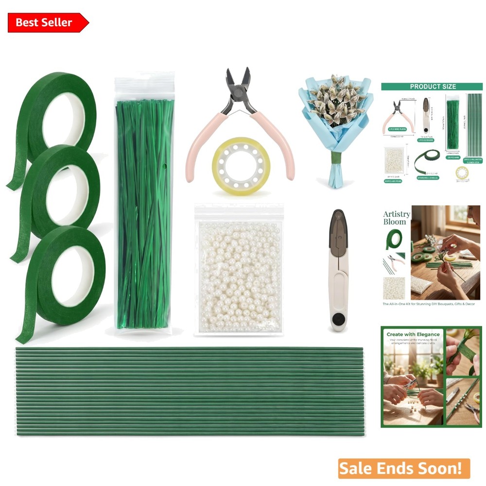 DIY Floral Art Tool Set for Handmade Flower Crafting in Elegant Colorful Design