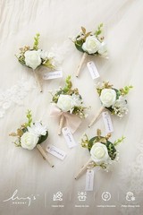 Boutonniere for Men, 6pcs Groom Groomsmen Boutonniere, Artificial Flowers for…
