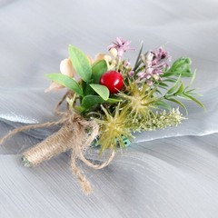 5Pcs Boutonniere for Newlyweds Bridals Grooms Wedding Corsages Handmade Jewelry