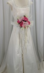 Pretty Ballerina Rose and Orchid Faux Silk Wedding Bouquet