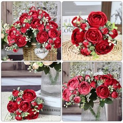 1PC Wedding Bouquet Decor Simulation Bouquet Bride Holding Flower Wedding Prop