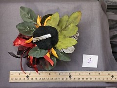Orange Mum Silk Flower corsage