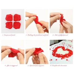 Fake rose flower petals romantic wedding anniversary decor