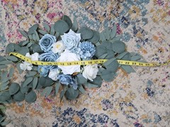 Dusty Blue Wedding Bouquet for Bride Blue and White 2 Pc Arch NEW