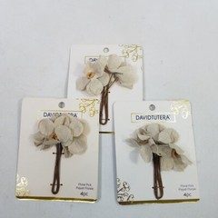David Tutera Burlap Floral Pick 3″ Wedding Favor 3 Cards 12 Pc Hessian Jute