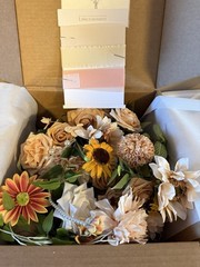 Ling’s Moment Sunflower and Peach 15 inch Bridal Bouquet