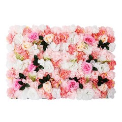 12 PCS Artificial Flower Wall Panels, Artificial Dahlias and Roses Decoration