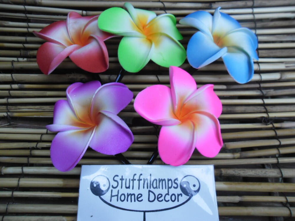 Frangipani Hairclips – colours & white – S – L