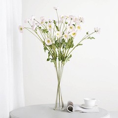 BLUSH 2 Bushes 33″ Stem Silk Artificial Poppy FLOWER SPRAYS Party Decorations
