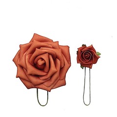 24 TERRACOTTA 5″ FOAM ROSE Flowers Stems Party Wedding Events Decorations