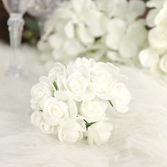 48 IVORY Mini Roses 4″ Foam ARTIFICIAL FLOWERS Stems Party Wedding DIY Supplies