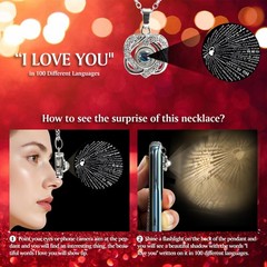 Preserved Real Red Rose with I Love You Heart Necklace 100 Normal,