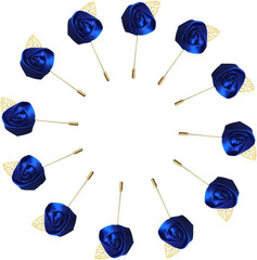 12Pieces/lot Groom Boutonniere Wedding Silk Rose(3.5cm) Flowers Accessories P…