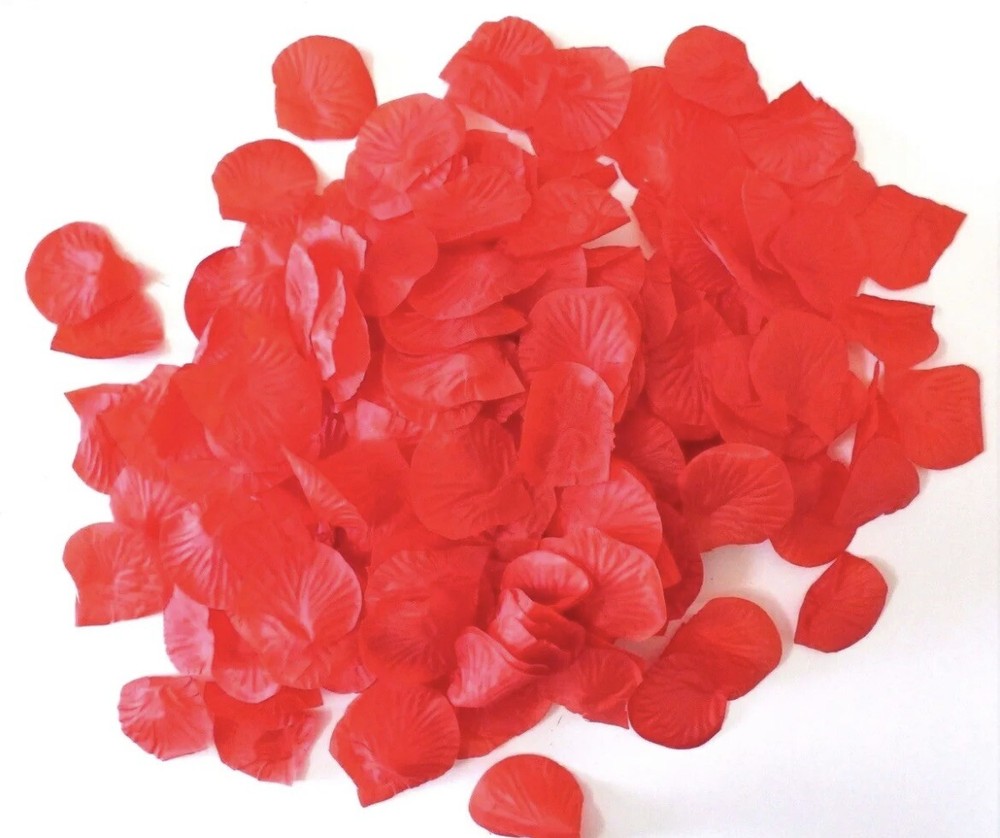 Valentine’s Artificial Silk Rose Petals Party Bridal Flower Wedding 300 pcs~Red