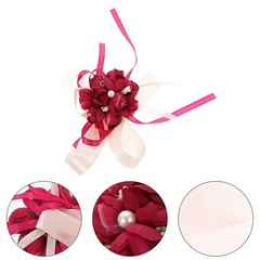 3 Pcs Bridesmaid Flower Wristband Rustic Wedding Wristlet Band Bracelets Decor