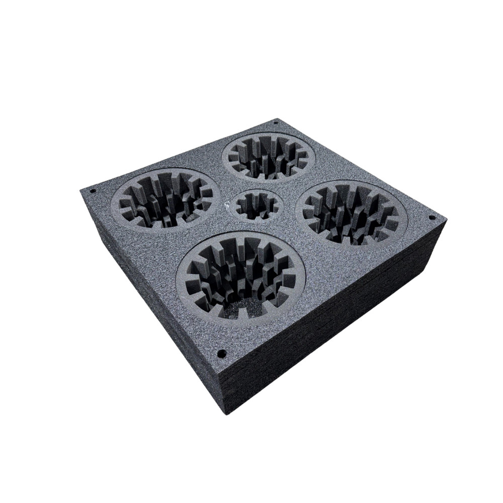EPE Floral Arrangement Transport Tray, 5 Holes, 24″ x 24″ x 7″, Fits Vases 2″-8″