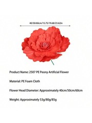 40cm Hot Pink Giant Artificial Peony Flower For Wedding Backdrop Decor