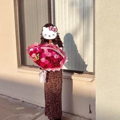 Huge Pink & Red Glitter Rose Bouquet – Dior Inspired Wrapping