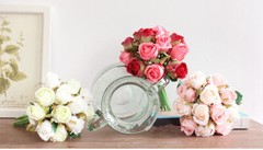 Silk Rose Flowers Floral Bridal Wedding Bouquet DIY Home Party Decor Your Night