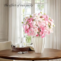 Ranunculus Artificial Flower Faux Silk Mini Peony Flowers Fake Peonies Pink