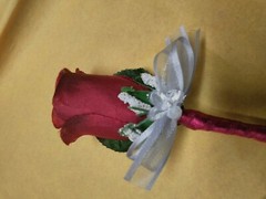 3 pc Wedding package White lilies Burgundy & Silver or any color rush available