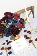 Artificial Wedding Flowers Combo for Bouquets & Centerpieces, DIY Flowers (Burgu